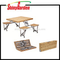 портативный складной для пикника деревянный стол и стулья, деревянный стол для пикника и скамья